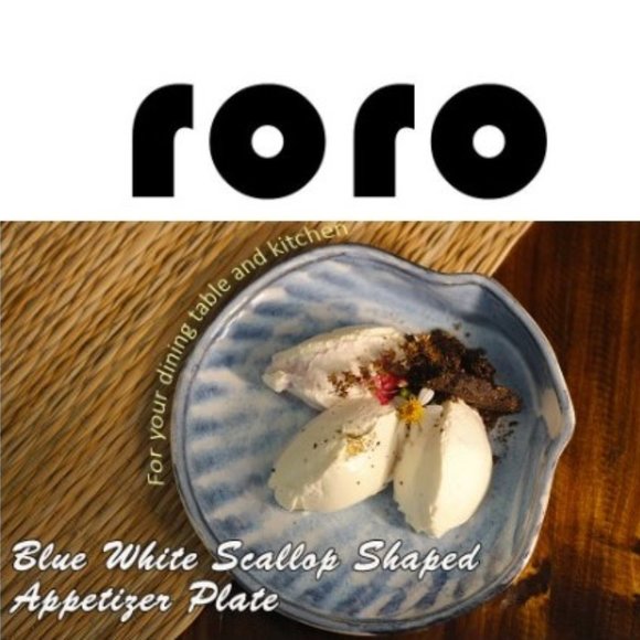 Set of 2 - Ceramic Scallop Canape Dishes - Appetizer Plates - Dessert Bowls - Picture 7 of 7